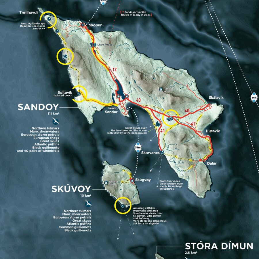 Plongez au cœur des îles Féroé avec notre carte dédiée, conçue pour vous aider à découvrir les trésors cachés de cet archipel unique. Que vous souhaitiez partir aux Iles Féroé, explorer les sentiers de randonnée, les sites culturels ou les plages isolées, cette carte vous orientera vers les meilleures expériences avec notre carte des Îles Féroé pour un séjour en Islande inoubliable.