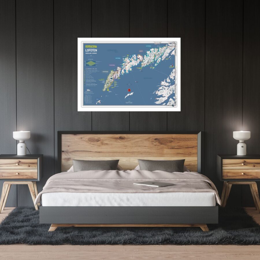 Plongez dans l'aventure avec notre carte de voyage des îles Lofoten, présentée en poster. Ce visuel captivant met en avant les paysages spectaculaires de cet archipel norvégien, des montagnes majestueuses aux fjords cristallins. Idéale pour décorer un mur ou pour servir de source d'inspiration, cette carte offre un aperçu des meilleures destinations et activités à découvrir sur place. Que vous soyez un passionné de voyages ou simplement en quête d'un cadeau unique, ce poster des îles Lofoten est un choix parfait pour évoquer l'esprit d'évasion et de nature sauvage.