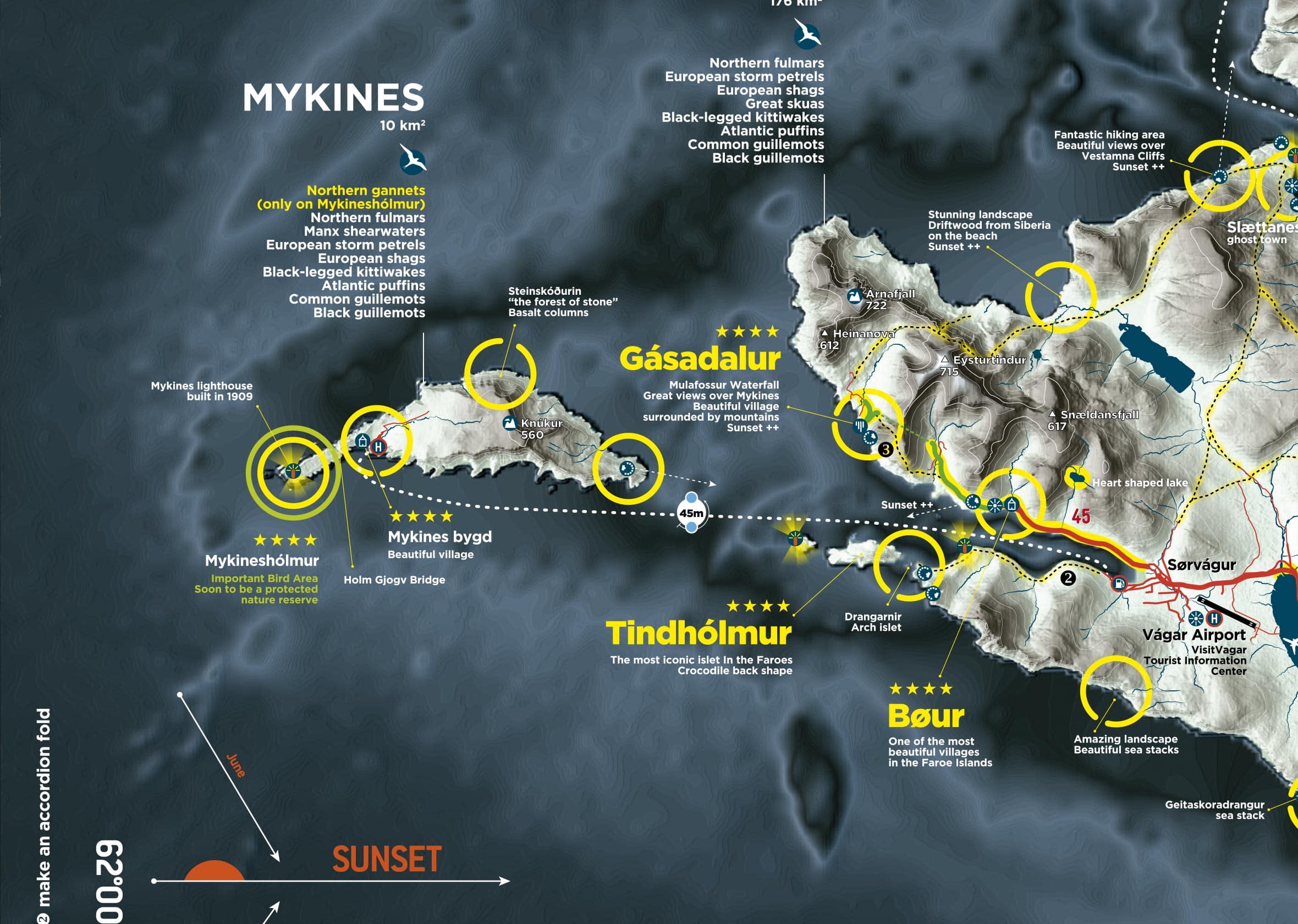 Voyagez sereinement aux îles Féroé avec notre carte et des idées d'activités uniques.