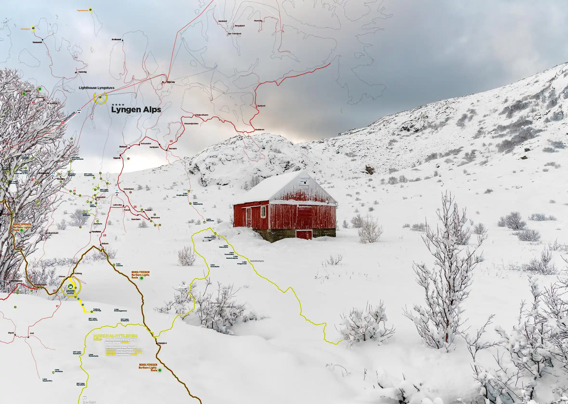 Cabane dans les Lyngen Alps